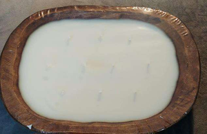 Vente directe usine – Bougie en cire de soja artisanale, faite à la main et sculptée, dans un bol en bois de taille moyenne, pour la décoration intérieure - Product Image 3