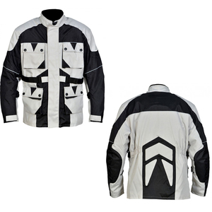 Veste de moto unisexe d'été, taille plus, équipement de protection, veste de course réfléchissante à manches longues en polyester/nylon - Product Image 1