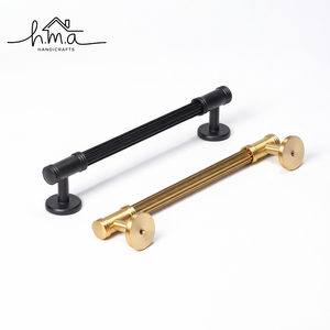 Ensemble de poignées de meuble et boutons ronds en laiton brossé texturé, quincaillerie moderne pour tiroirs et armoires de cuisine - Product Image 5