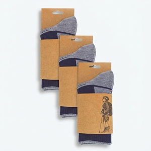 <b>Men's</b> Navy Blue Crew <b>Socks</b> Solid Color Knitted Cotton Spandex Breathable Daily Wear Autumn Season Regular Style - Product Image 5