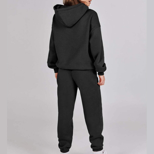 <b>Women</b> Two Piece Tracksuit Sweatsuit Set High Quality Oversized Hoodie and <b>Jogger</b> Set <b>Women</b> <b>Fleece</b> Custom <b>Women's</b> Sets - Product Image 2