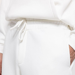 Ensemble de survêtement blanc à capuche pour homme, couleur unie, en coton, décontracté, sweat-shirt et pantalon, coupe ample, pour l'automne - Product Image 5