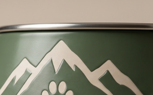 Gamelle pour chien en acier inoxydable émaillé vert olive OEM avec base antidérapante Mountain Paw pour l'alimentation et l'eau des animaux domestiques - Product Image 3