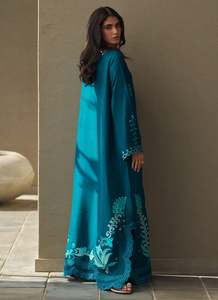 Indian <b>Silk</b> Kaftan-Modern Wrinkle-Free Quick Dry Loose Fit Floor-Length Dress for Wedding and Party All Seasons - Product Image 5