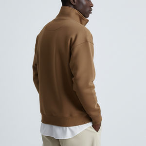 Sweat-shirt d'hiver à capuche pour femme, coupe ample et épaisse, couleur unie, avec logo brodé personnalisé, fermeture éclair quart de tour, vente en gros - Product Image 6