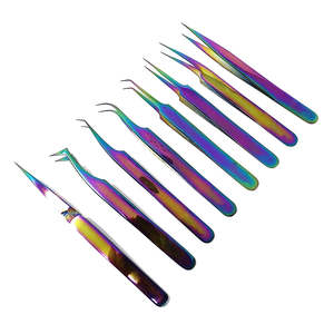 Outil de maquillage professionnel, applicateur de cils, pince à épiler avec logo personnalisé, pointe pointue, acier inoxydable anti-acide, fabriqué au Pakistan - Product Image 3