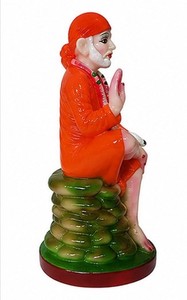 Figura Religiosa Artesanal Colorida Esculpida en FRP para Decoración de Hogar y Bodas, Diseño Tradicional para Mesa de Salón - Product Image 4