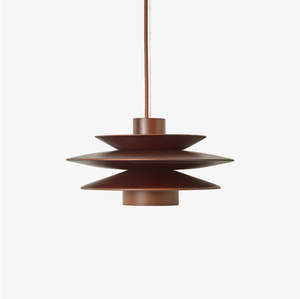 Lámpara colgante moderna de madera de nogal con detalles en latón para decoración de comedor, cocina y dormitorio al mejor precio. - Product Image 2