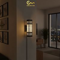 Applique murale extérieure étanche à commande tactile LED, design japonais moderne, blanc chaud (3500K), CRI élevé 85, construction en acier pour