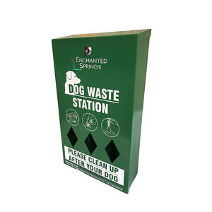 Caja dispensadora de bolsas ecológica para desechos de mascotas, estación de caca de perro, cubo de basura de aluminio para exteriores para Parque - Product Image 2