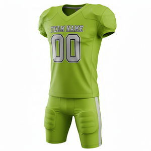 Ensemble d'uniformes de football américain personnalisés, maillot et pantalon de football sublimés, polyester respirant, nom de l'équipe sur le devant, logo, sports d'équipe - Product Image 6