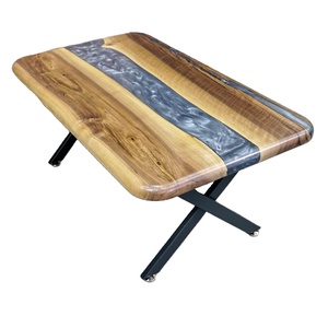 Table basse en résine époxy personnalisée en gros d'usine, plateau en bois, mobilier de salon, écologique, fait main, moderne, décoration Diwali - Product Image 5