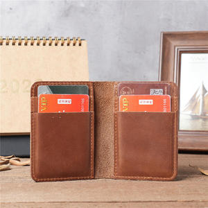 Ya475 Minimal Handmade Slim Cowhide Leather <b>Card</b> <b>Wallet</b> for Men Credit <b>Holder</b> - Product Image 2