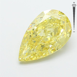 Diamante Cultivado en Laboratorio con Certificación IGI, Corte Pera Modificado de 3.08 CT, Color Amarillo Intenso Fantasía, Claridad VVS2, CVD LG 795645289 para Joyería - Product Image 1