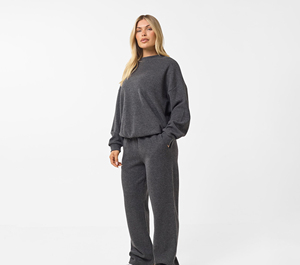 Wholesale <b>Summer</b> Casual Athletic Fit Women's Mid-Rise Oversized Elastic Waist Fleece Jogger <b>Pants</b> - Product Image 2