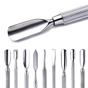 BAFA SURGICAL INSTRUMENTS Poussoir à cuticules double embout en acier inoxydable, outil de manucure réutilisable, double tête, argenté - Product Image 5