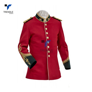 Men's Orange Single Breasted Ceremonial Shirt <b>Jacket</b> With Gold Embroidery <b>Mandarin</b> <b>Collar</b> Formal Style - Product Image 3