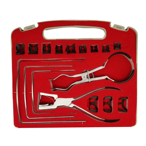 Kit de barrage dentaire professionnel en caoutchouc, ensemble de pinces à barrage en acier inoxydable avec forceps, instruments à prix abordable - Product Image 5