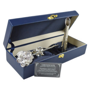 Plusieurs roses véritables avec finition argentée, thème naturel, design haut de gamme et emballage de luxe, idéal pour un cadeau - Product Image 5