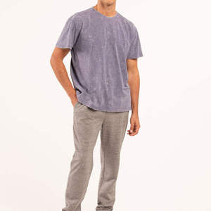 T-shirt Homme en Coton Délavé Effet Acide, Coupe Oversize, Style Vintage, Tendance Streetwear Décontracté - Product Image 3