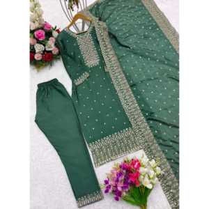 Beau haut de fête pour femmes avec ensemble Dupatta élégant et élégant - Product Image 1