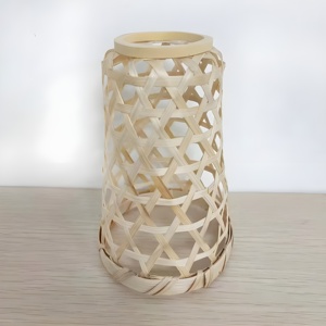 Fundas de bambú natural para vasos, de la mejor calidad, sostenibles, tejidas, para bebidas. - Product Image 3