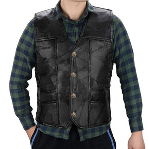 Chaleco de Cuero Casual de Invierno de Primera Calidad con Corte Moderno, Apariencia Elegante, Transpirable y Ecológico, Ligero - Product Image 5