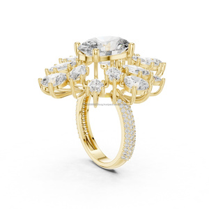 Cartiered oro 14K anelli personalizzati in oro e argento con diamante naturale o zircone cubico fornitore di <span class=keywords><strong>gioielli</strong></span> Private Label - Product Image 3