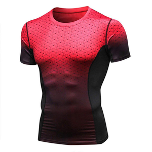 Men's Sleeveless Compression Shirt Black Gray Geometric Print Quick Dry Polyester Cotton Rash Guard Top UPF50+ Anti-Bacterial - Product Image 6