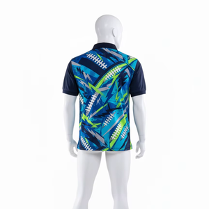 Camiseta Deportiva para Hombre con Diseño Abstracto de Rayas de Fútbol, Logotipo Frontal, Antiarrugas, Tejido Premium, Ropa Casual Deportiva, Color Personalizado, Poliéster - Product Image 2
