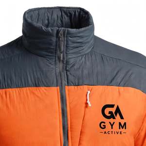 Veste Softshell Orange Décontractée Hiver GYM Active Col Montant Logo Avant Fermeture Éclair Intégrale Imperméable Écologique Anti-UV à Capuche - Product Image 4