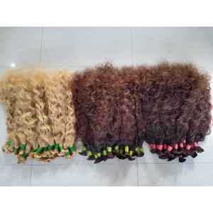 Virginnatural <b>Curly</b> Indian <b>Hair</b> Wig Premium Human <b>Hair</b> <b>Extensions</b> 10-34 Inches Weft Bundles - Product Image 2