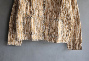 Chaqueta de estar por casa para mujer, 100% algodón, cuello mandarín, manga larga, estampada, informal, para primavera, tela suave tejida, diseño con botones. - Product Image 3