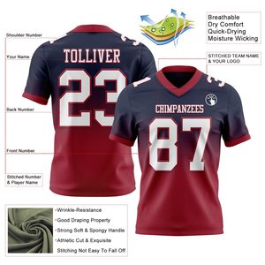 Jersey de Fútbol Americano OEM ODM, Ropa Deportiva Personalizada para Equipos, Impresión por Sublimación, Tela de Poliéster de Secado Rápido, Proveedor y Fabricante - Product Image 2