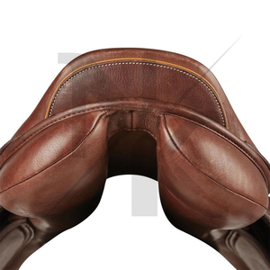 Premium Genuine Leather English Dressage Saddle Memory Foam Panels Wood <b>Tree</b> Nafko Industry NK-723 Brown Customizable Color/Size - Product Image 4