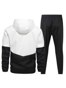 Conjuntos de Sudadera con Capucha y Cremallera de Forro Polar Sólido Personalizados para Unisex al por Mayor, Chaqueta Ligera de Corte Regular y Pantalones Jogger, Ropa Deportiva OEM USA - Product Image 4