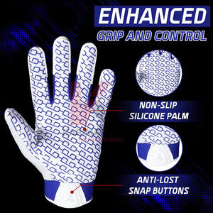 Gants de football américain professionnels, durables, respirants, légers, en matériau extensible, confortables, ajustement sûr - Product Image 5