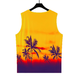 Custom Made Men's Sublimation Tank Top New Stitched Casual Style Anti-Wrinkle and Breathable Trendy Street wear Wholesale Rate - Product Image 2