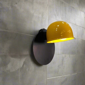 Lampe murale dôme jaune nordique moderne, applique minimaliste à led pour intérieur, luminaire décoratif de luxe, idéal pour chambre à coucher, chevet, salon, couloir, décoration créative - Product Image 3