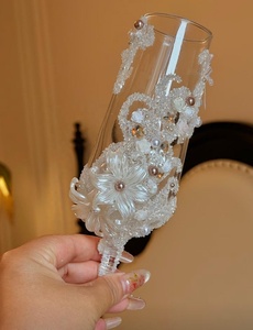 Flûte da Brindisi in Cristallo con Stelo Lungo <span class=keywords><strong>e</strong></span> Logo Personalizzato, Eleganti Calici da Champagne per Matrimoni, Anniversari <span class=keywords><strong>e</strong></span> Compleanni - Product Image 5