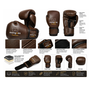Premium Leather MMA <b>Gloves</b> Hand <b>Grips</b> for Closure Shock Absorbing Foam Comfortable Fit Unisex OEM ODM Wholesale - Product Image 4