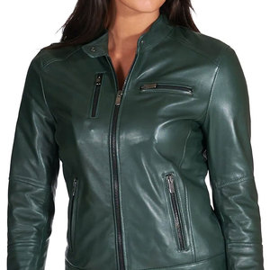 Chaquetas de Mujer de Diseño Fabricadas en Fábrica a Precio Económico, Chaqueta de Cuero para Mujer con Logotipo Impreso Personalizado al por Mayor - Product Image 6