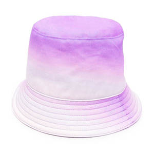 Unisex Gradient <b>Purple</b> White Bucket <b>Hat</b> Cotton Poplin Casual Spring Summer Adult Style - Product Image 5