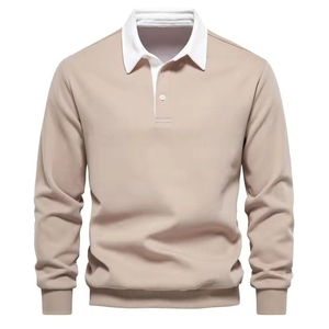 Polo de manga larga para hombre, de alta tendencia, antiarrugas, transpirable, antipilling, de secado rápido, a precio de mayoreo. - Product Image 2