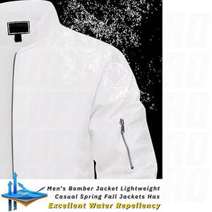 เสื้อแจ็คเก็ตบอมเบอร์ฤดูหนาวสำหรับผู้ชายแบบมีซิปปิด ปรับแต่งได้ตามต้องการ สไตล์สตรีทแวร์และเสื้อแจ็คเก็ตบอมเบอร์สำหรับทำงาน แจ็คเก็ตบอมเบอร์กันลมสำหรับผู้ชาย - Product Image 2
