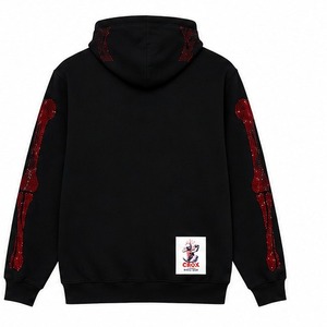Sudadera con Pedrería para Hombre de la Mejor Calidad, 100% Algodón, Tela Suave y Transpirable, Diseño con Acentos de Cristal, Cómoda, Informal, Moda Urbana - Product Image 4