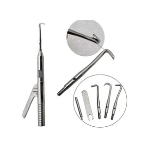 Extracteur de couronnes dentaires manuel en acier inoxydable durable avec 3 embouts certifié CE pour usage clinique et en laboratoire - Product Image 4