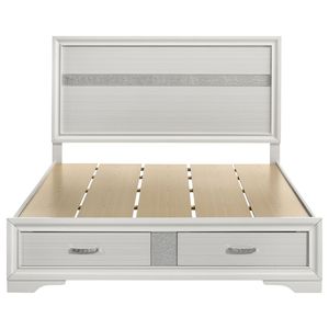 Orchid <b>White</b> Queen <b>Storage</b> <b>Bed</b> Elegant Up-Holstered Furniture - Product Image 3