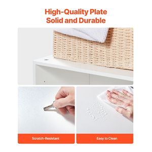 Armadio a Muro a 4 Ante con Ripiano Regolabile a 2 Livelli per Cucina, Bagno e Lavanderia, Stoccaggio a Muro con Stile - Product Image 5