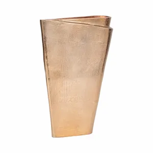 Vase de sol contemporain en bronze de 16 pouces, fait main, en métal, pour plantes, accent décoratif pour maisons et intérieurs modernes - Product Image 3